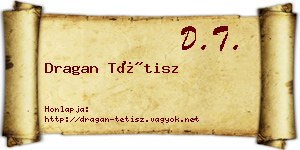 Dragan Tétisz névjegykártya